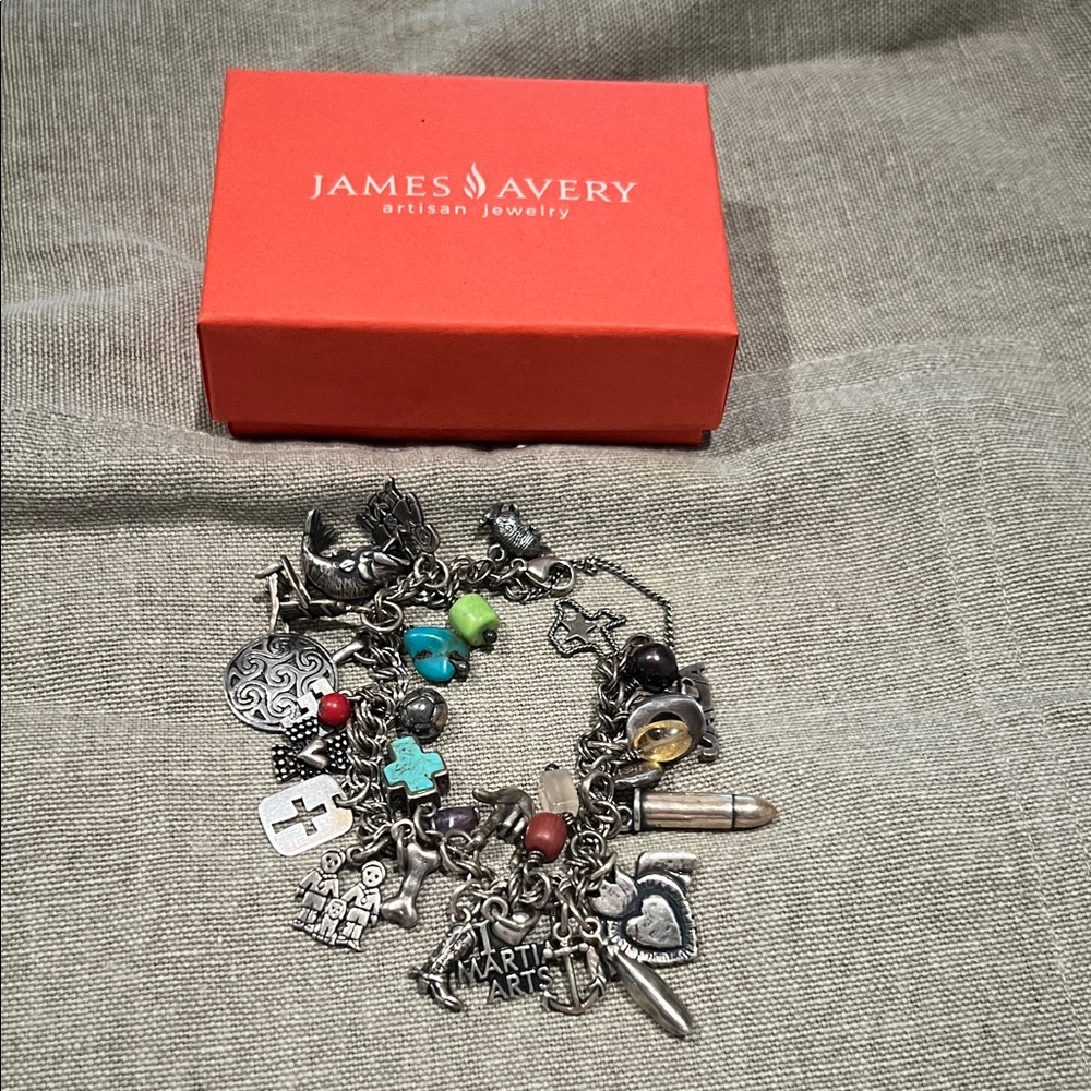 James Avery Silver Charm Bracelet with amazing charms